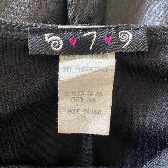 Early 2000's Hottie Slinky Open Back Lace Up Little Black Mini Party Dress M - Picture 7 of 7